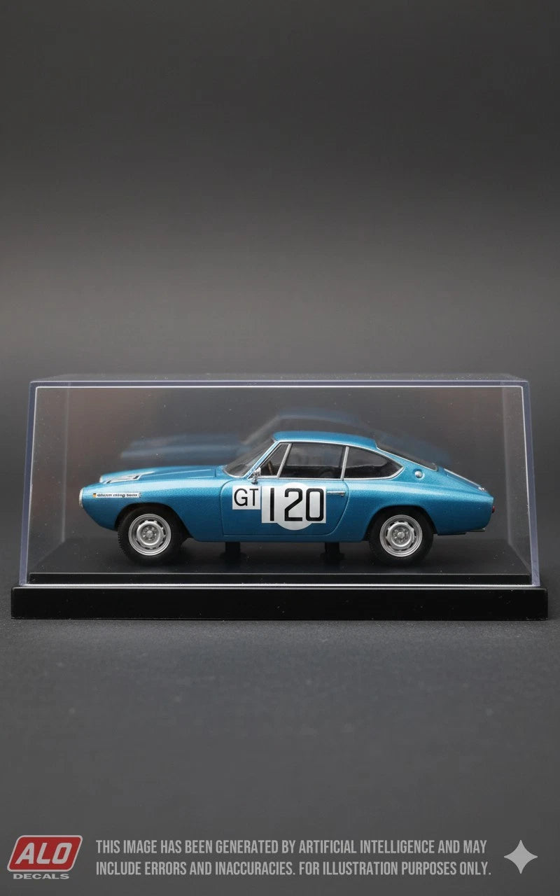1966 NÜRBURGRING 1000 KMS #120 GLAS 1300 GT FRANZ SCHWAN/ROBERT LEYSIEFFER 1:43 DECALS