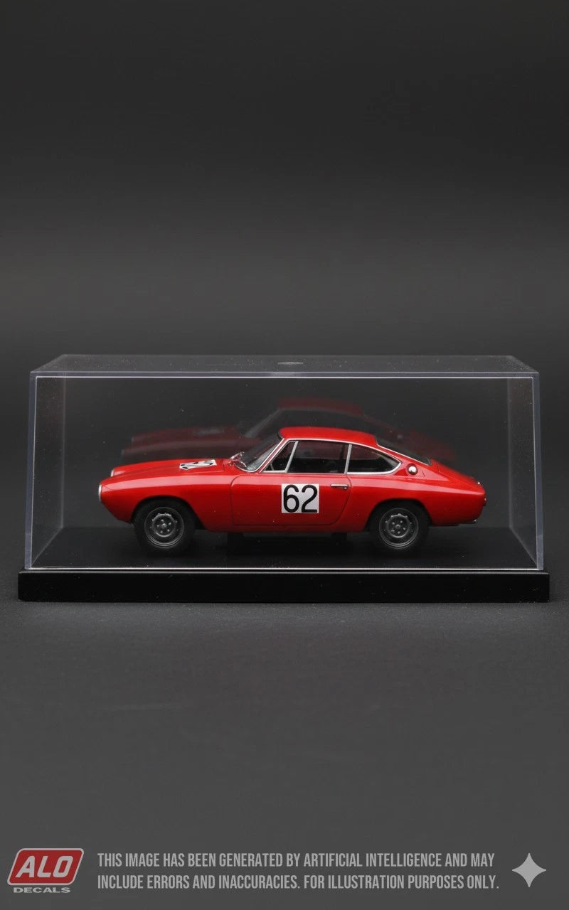 1966 PREIS VON TIROL, INNSBRUCK #62 GLAS 1300 GT GERHARD BODMER 1:43 DECALS