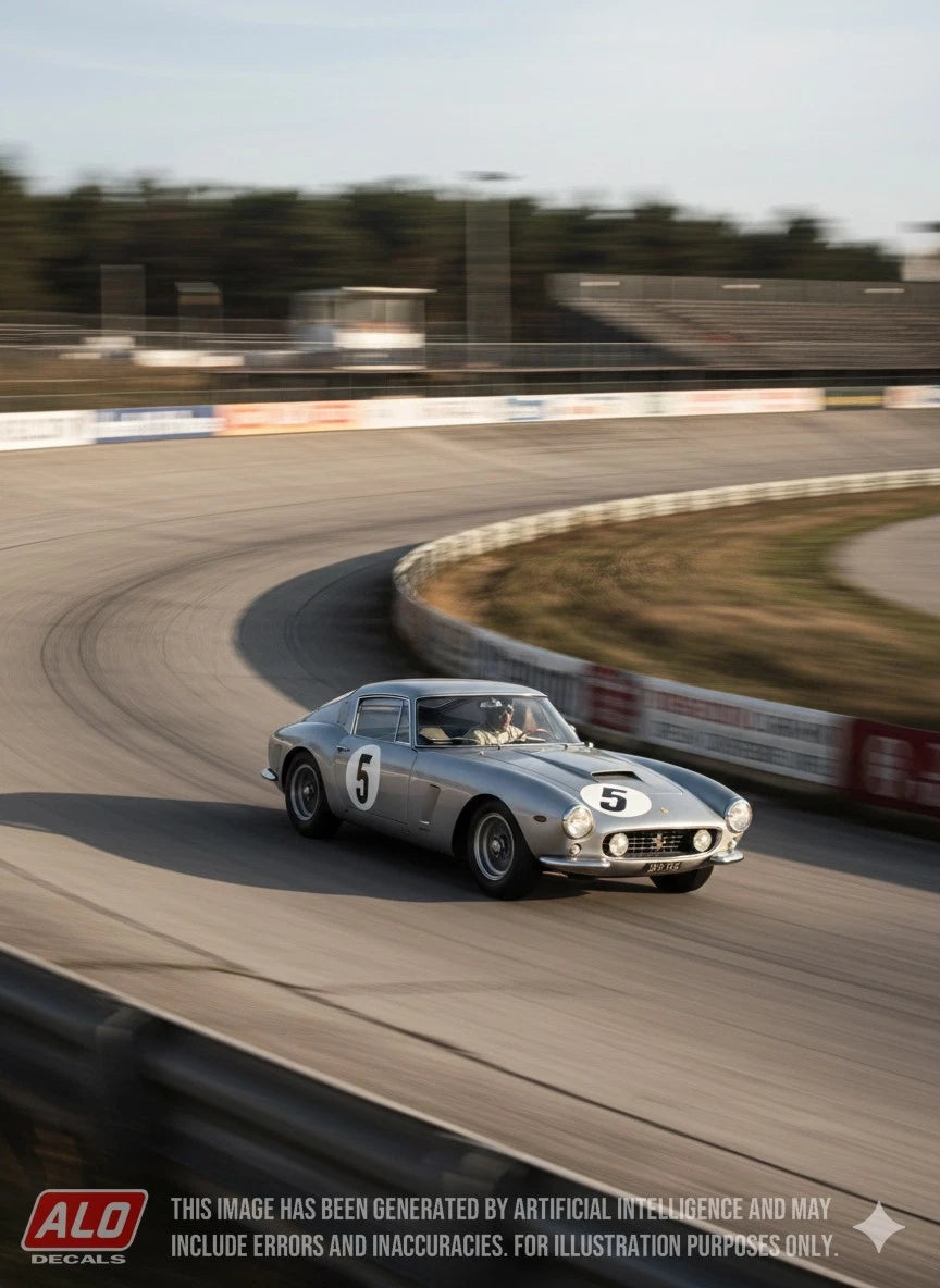 1961 PARIS 1000 KMS, MONTLHERY # 5 FERRARI 250 GT SWB PEDRO RODRIGUEZ/RICARDO RODRIGUEZ 1:43, 1:32, 1:24, 1:18 DECALS