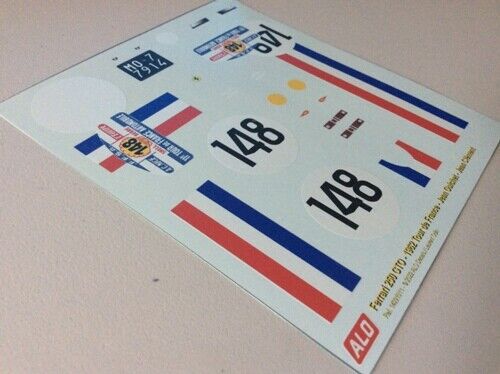 1962 TOUR DE FRANCE #148 FERRARI 250 GTO JEAN GUICHET/JEAN CLEMENT 1:18 DECALS
