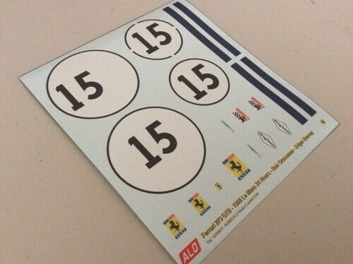 1968 LE MANS 24 HOURS #15 FERRARI 275 GTB BOB GROSSMAN/EDGAR BERNEY 1:18 DECALS