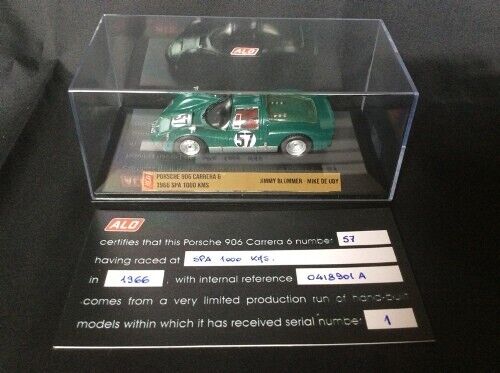 1966 SPA 1000 KMS ALO 1:43 PORSCHE 906 CARRERA 6 JIMMY BLUMMER/MIKE DE UDY
