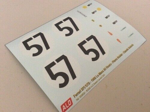 1966 LE MANS 24 HOURS #57 FERRARI 275 GTB PIERRE NOBLET/CLAUDE DUBOIS 1:18 DECALS