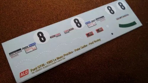 1969 LE MANS 24 HOURS PRACTICE #8 FORD GT40 PETER SADLER/PAUL VESTEY 1:43 DECALS