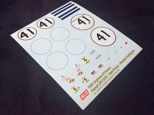 1969 DAYTONA 24 HOURS #41 FERRARI 275 GTB SAM POSEY/RICARDO RODRIGUEZ 1:24 DECALS
