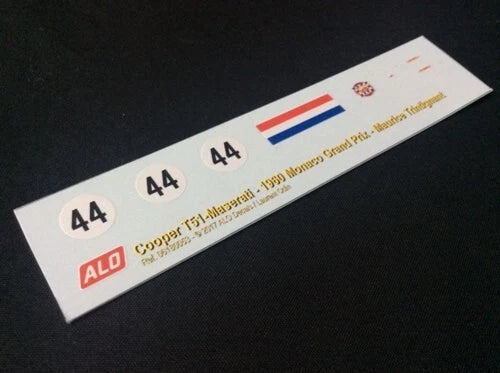 1960 MONACO GP #44 COOPER T51 MAURICE TRINTIGNANT 1:43, 1:32 DECALS