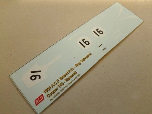 1959 FRENCH GP #16 COOPER T45 ROY SALVADORI 1:43 DECALS