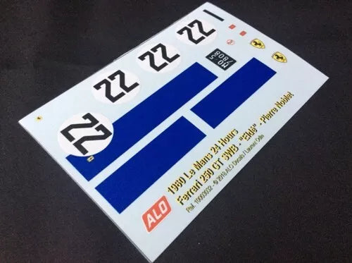 1960 LE MANS 24 HOURS #22 FERRARI 250 GT SWB "ELDE"/PIERRE NOBLET 1:43, 1:24, 1:18 DECALS