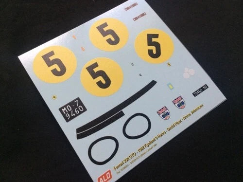 1962 KYALAMI 9 HOURS #5 FERRARI 250 GTO DAVID PIPER/BRUCE JOHNSTONE 1:43, 1:24, 1:18 DECALS