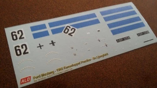 1965 KANONLOPPET PRACTICE, KARLSKOGA #62 FORD MUSTANG BO LJUNGFELDT 1:43 DECALS