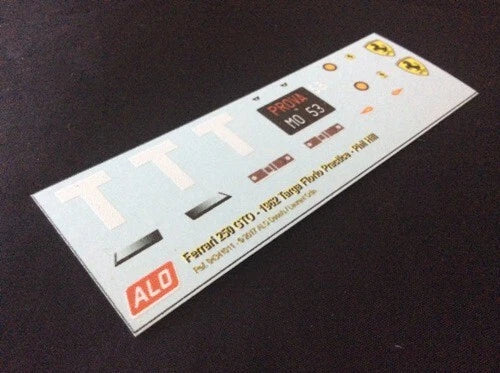 1962 TARGA FLORIO T-CAR FERRARI 250 GTO PHIL HILL 1:43, 1:18 DECALS