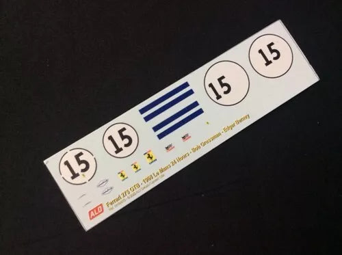 1968 LE MANS 24 HOURS #15 FERRARI 275 GTB BOB GROSSMAN/EDGAR BERNEY 1:43, 1:18 DECALS