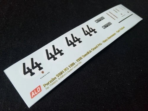 1956 SWEDISH GP #44 PORSCHE 550 HANS HERRMANN/GERT KAISER 1:43 DECALS