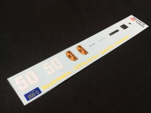 1958 TOUR DE CORSE #50 RENAULT DAUPHINE JACQUES FERET/GUY MONRAISSE 1:43 DECALS