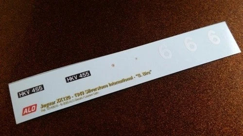 1949 SILVERSTONE INTERNATIONAL #6 JAGUAR XK120 "B. BIRA" 1:43 DECALS