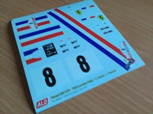 1965 LORRAINE RALLY #8 FERRARI 250 GTO SYLVAIN GARANT/JACQUES FERRAND 1:43, 1:18 DECALS
