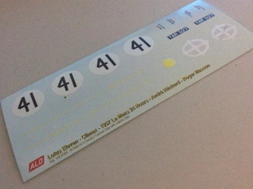 1957 LE MANS 24 HOURS #41 LOTUS XI ANDRE HECHARD/ROGER MASSON 1:43 DECALS