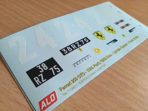 1966 PARIS 1000 KMS #24 FERRARI 250 GTO SYLVAIN GARANT/FRANK RUATA 1:43, 1:18 DECALS
