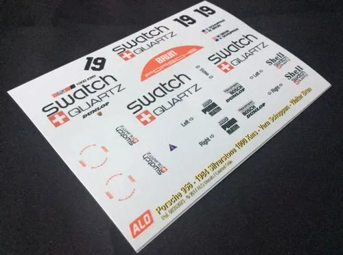 1984 SILVERSTONE 1000 KMS #19 PORSCHE 956 VERN SCHUPPAN/WALTER BRUN 1:43, 1:32 DECALS