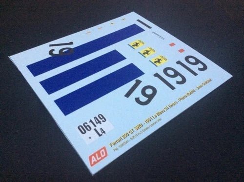 1961 LE MANS 24 HOURS #19 FERRARI 250 GT SWB GEORGE ARENTS/GEORGE REED 1:43, 1:24, 1:18 DECALS