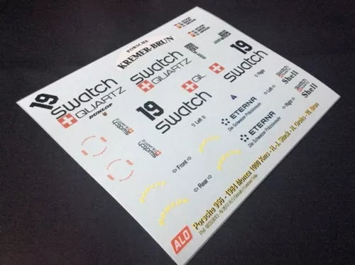 1984 MONZA 1000 KMS #19 PORSCHE 956 JOACHIM STUCK/HARALD GROHS/WALTER BRUN 1:43, 1:32 DECALS