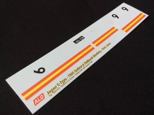 1965 BATHURST NATIONAL MEETING #6 JAGUAR E-TYPE BOB JANE 1:43 DECALS