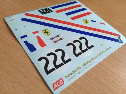 1965 MONT VENTOUX HILLCLIMB #222 FERRARI 250 GTO SYLVAIN GARANT 1:43, 1:24, 1:18 DECALS