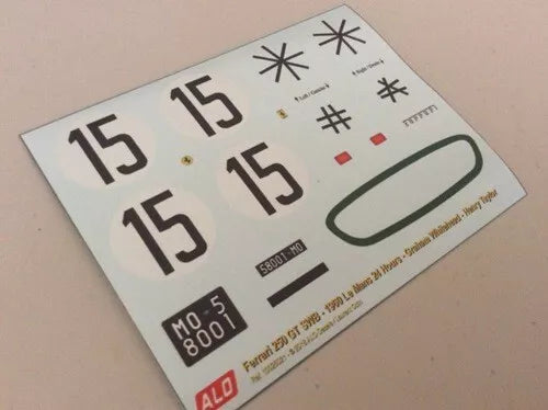 1960 LE MANS 24 HOURS #15 FERRARI 250 GT SWB GRAHAM WHITEHEAD/HENRY TAYLOR 1:43, 1:24, 1:18 DECALS