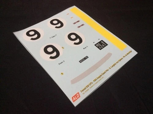 1964 ANGOLA GRAND PRIX #9 FERRARI 250 GTO GERARD LANGLOIS VON OPHEM/PHILIPPE DE MONTAIGU 1:43, 1:24, 1:18 DECALS