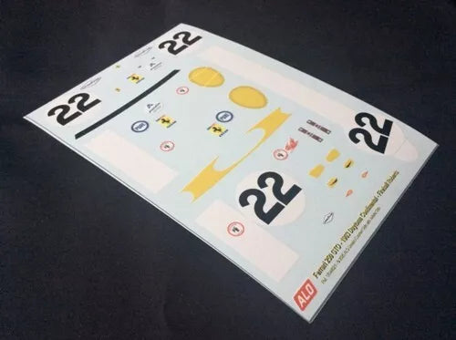 1963 DAYTONA CONTINENTAL #22 FERRARI 250 GTO FIREBALL ROBERTS 1:43, 1:18 DECALS