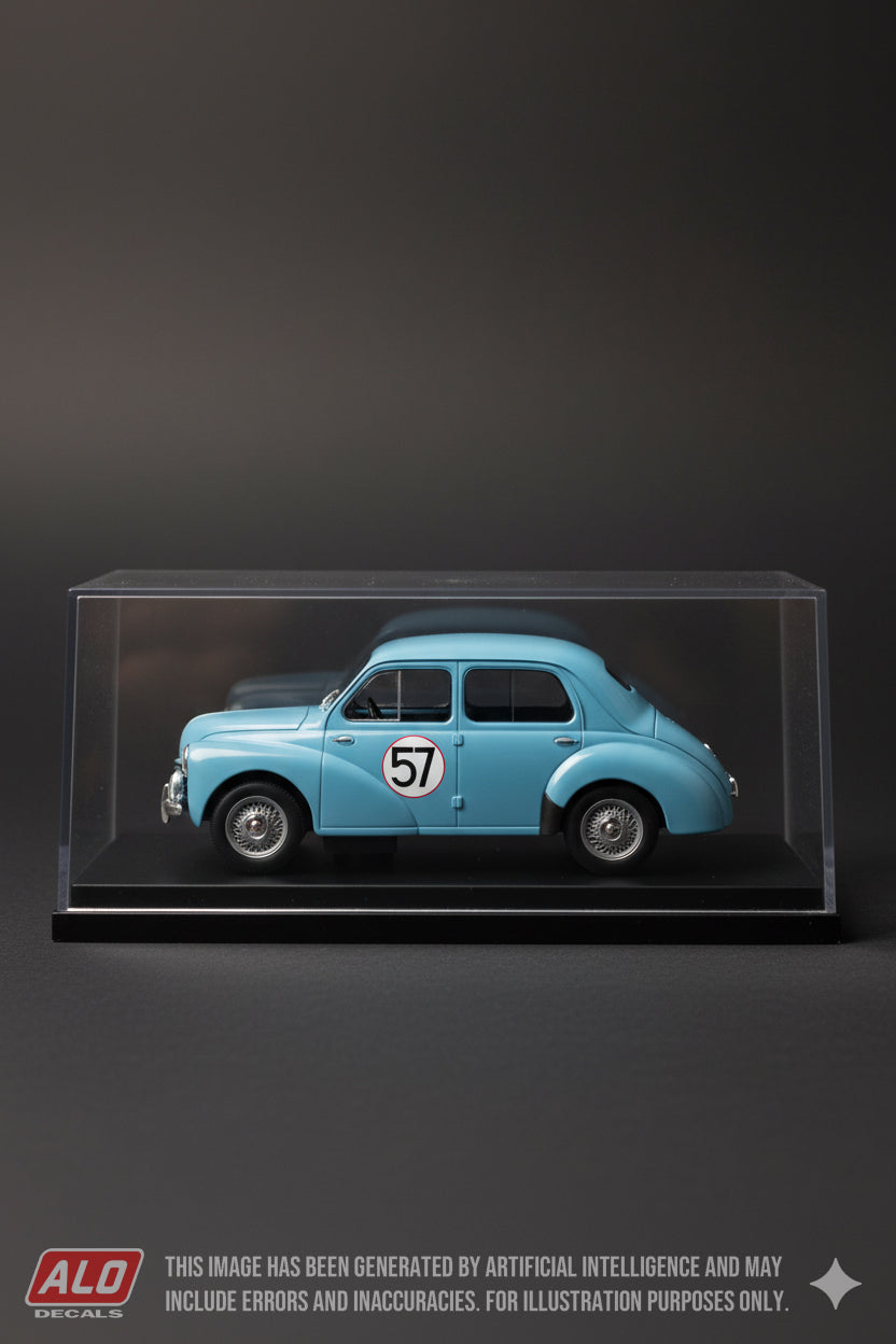 1949 LE MANS 24 HOURS #57 RENAULT 4CV CAMILLE HARDY/MAURICE ROGER 1:43 DECALS
