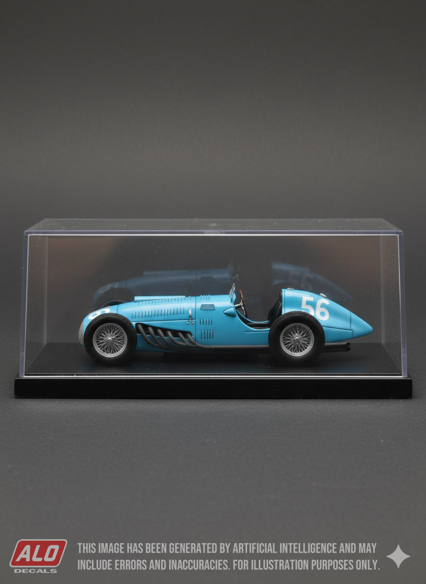 1950 ITALIAN GP #56 TALBOT-LAGO T26C PIERRE LEVEGH 1:43, 1:24 DECALS