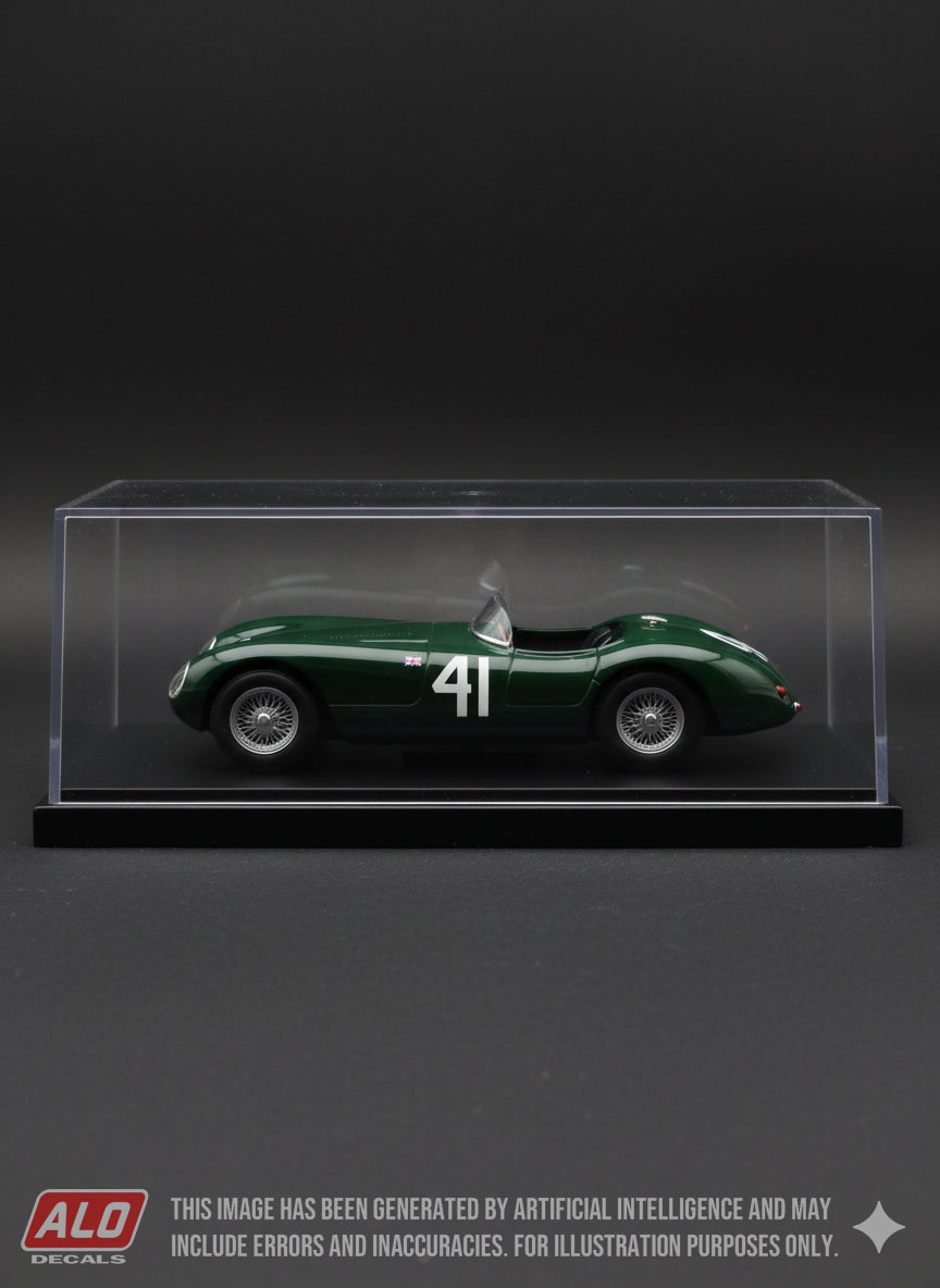 1952 ELKHART LAKE 200 MILES #41 JAGUAR C-TYPE PHIL HILL 1:43 DECALS
