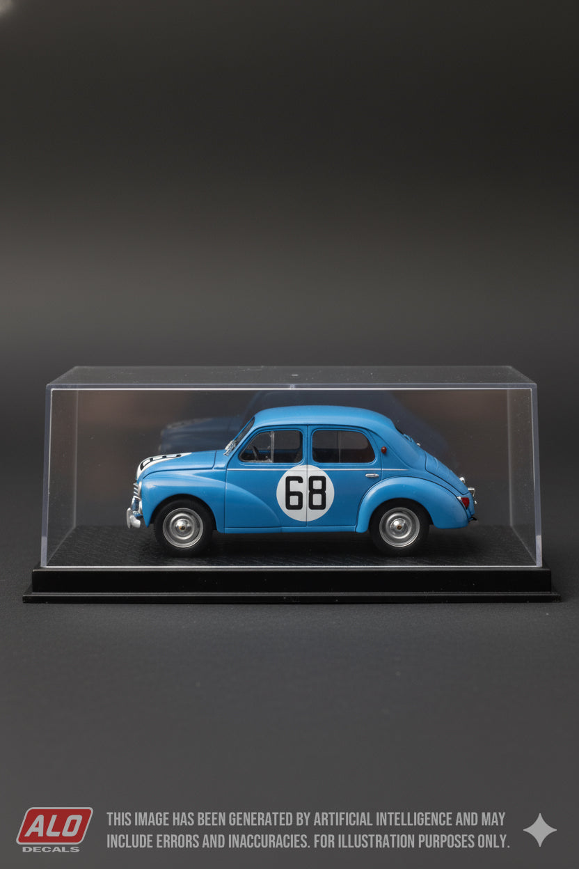 1952 LE MANS 24 HOURS #68 RENAULT 4CV ERNEST DE REGIBUS/MARIUS PORTA 1:43 DECALS