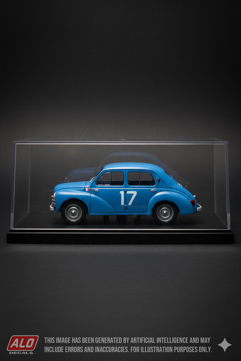 1954 TOUR DE FRANCE #17 RENAULT 4CV JEAN REDELE/LOUIS PONS 1:43, 1:18 DECALS