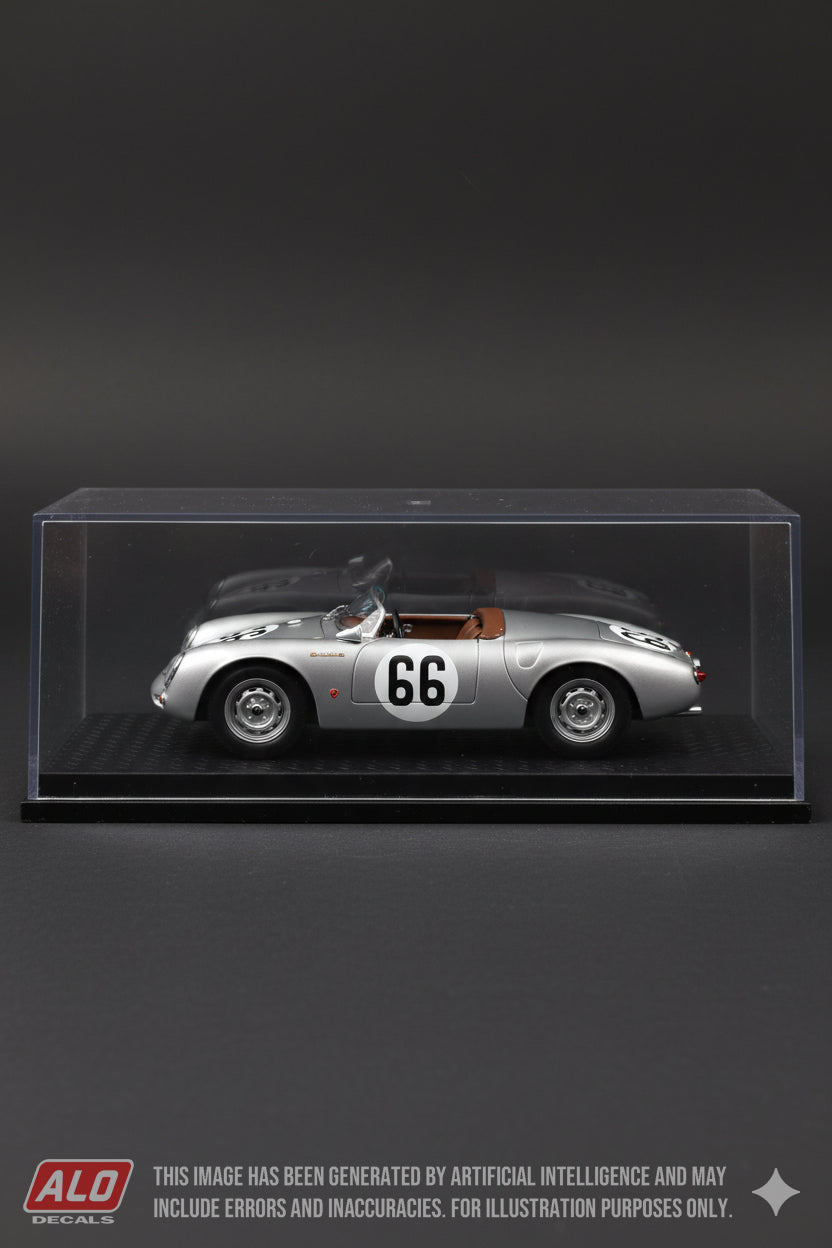 1955 LE MANS 24 HOURS #66 PORSCHE 550 WOLFGANG SEIDEL/OLIVIER GENDEBIEN 1:43 DECALS
