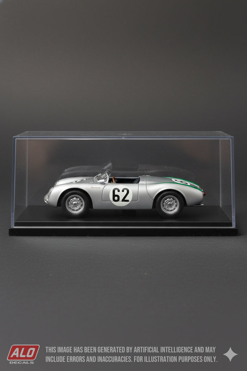 1955 LE MANS 24 HOURS #62 PORSCHE 550 HELM GLÖCKLER/JAROSLAV JUHAN 1:43 DECALS