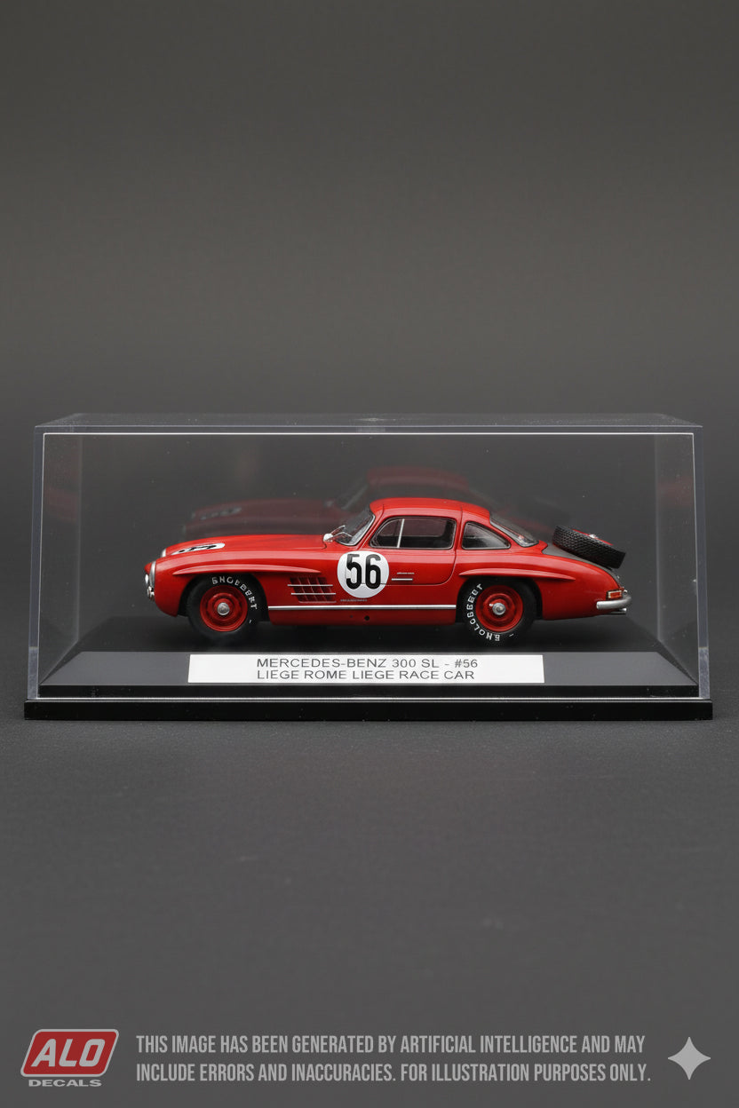 1955 LIEGE-ROME-LIEGE (MARATHON DE LA ROUTE) #56 MERCEDES-BENZ 300SL OLIVIER GENDEBIEN/PIERRE STASSE 1:43 DECALS