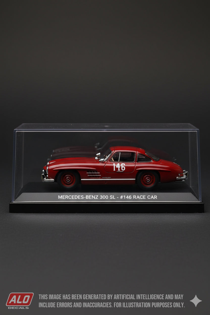 1955 PREMIO PRESIDENTE DE LA REPUBLICA, LOS PROCERES #146 MERCEDES-BENZ 300SL CHESTER FLYNN 1:43 DECALS