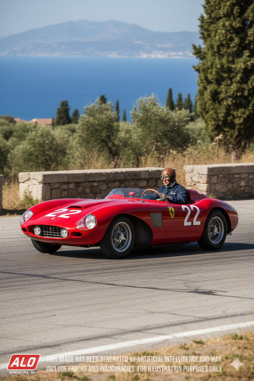 1956 MESSINA 10 HOURS #22 FERRARI 500 TR / 625 LM PHIL HILL 1:43 DECALS