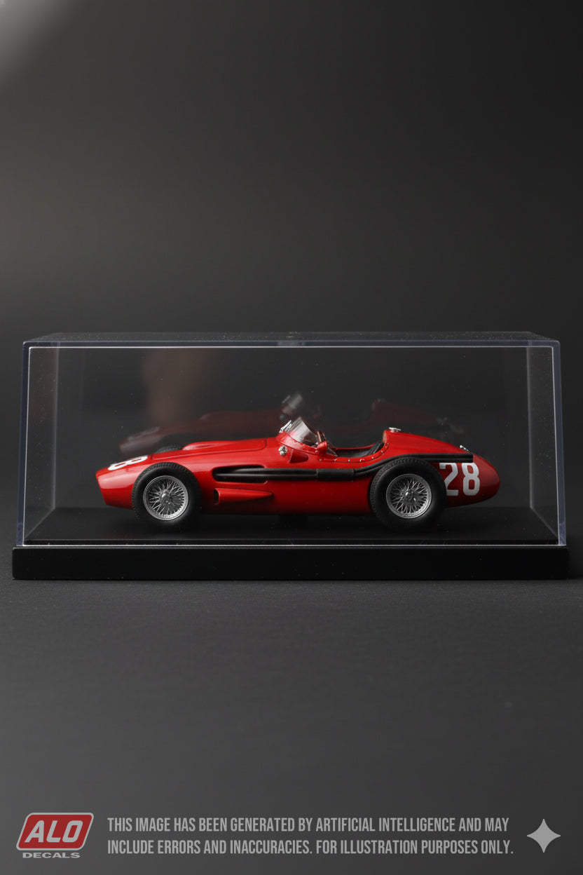 1956 MONACO GP #28 MASERATI 250F STIRLING MOSS 1:43 DECALS