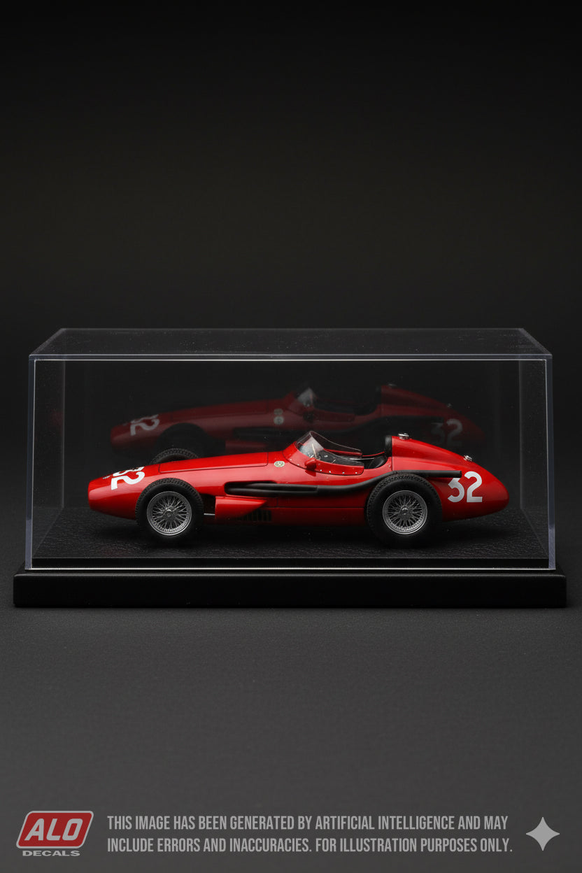 1958 FRENCH GP #32 MASERATI 250F GERINO GERINI 1:43 DECALS