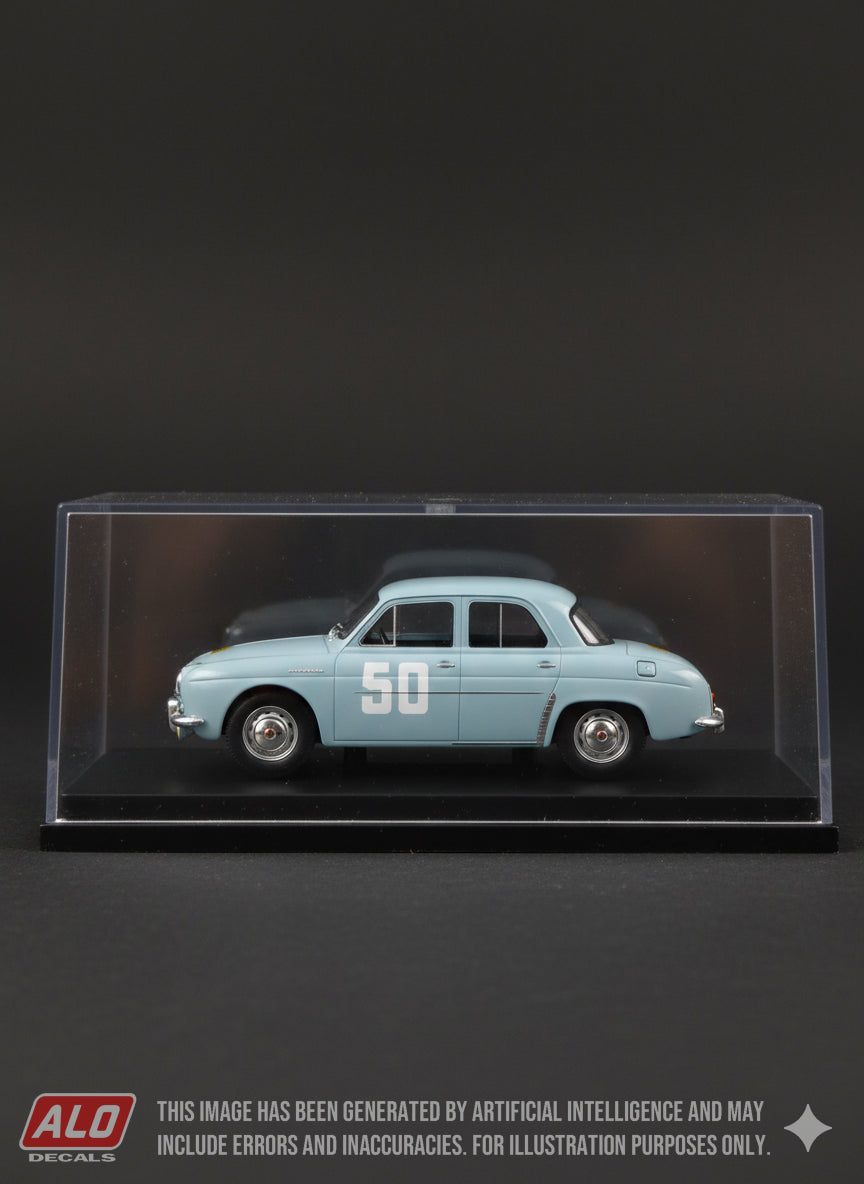1958 TOUR DE CORSE #50 RENAULT DAUPHINE JACQUES FERET/GUY MONRAISSE 1:43 DECALS