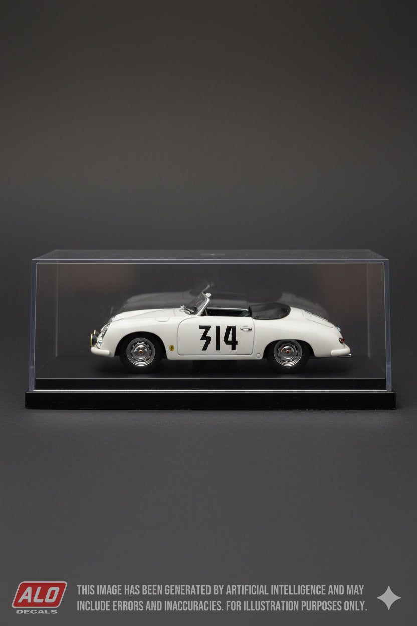 1958 COUPE DES ALPES #314 PORSCHE 356 CLAUDE STOREZ/JEAN-LOUIS CHAVY 1:43 DECALS