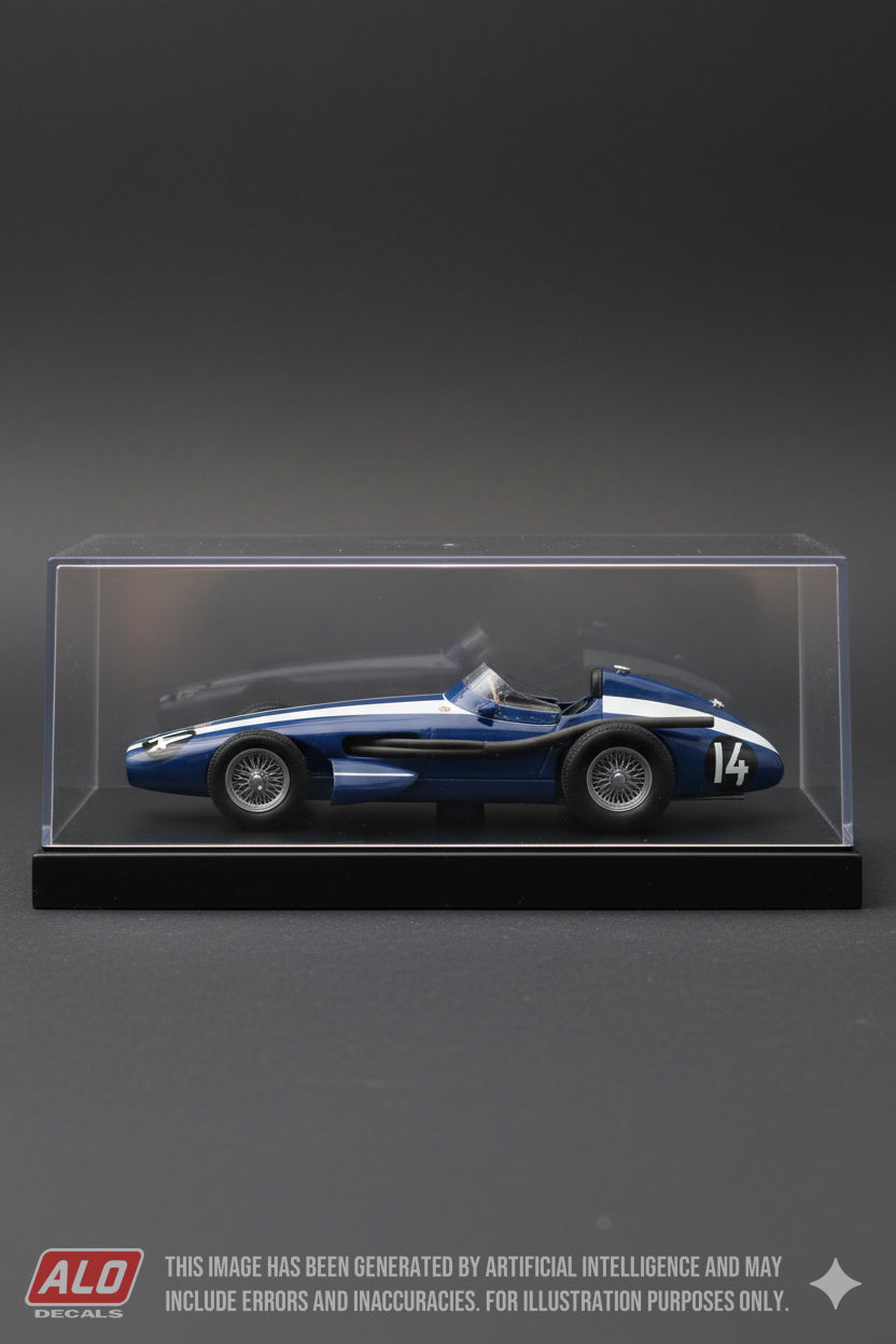 1958 GERMAN GP #14 MASERATI 250F TROY RUTTMAN 1:43 DECALS