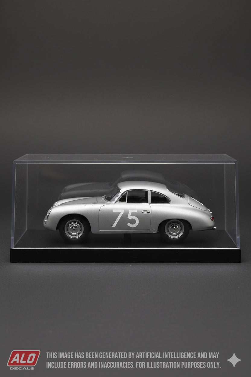 1958 TOUR DE CORSE #75 PORSCHE 356 PAUL ERNST STRÄHLE/ROBERT BUCHET 1:43 DECALS