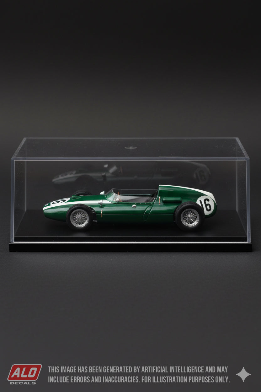 1959 BRITISH GP #16 COOPER T51 BRUCE MCLAREN 1:43 DECALS