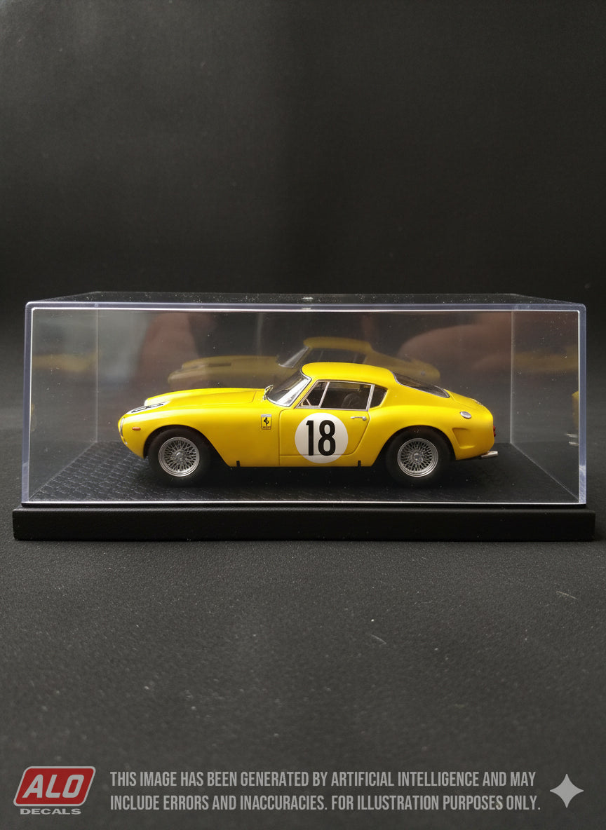 1959 LE MANS 24 HOURS #18 FERRARI 250 BERLINETTA LWB INTERIM ANDRE PILETTE/GEORGE ARENTS 1:43 DECALS