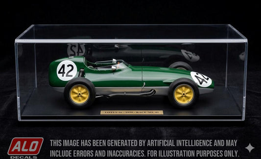 1959 MONACO GP #42 LOTUS 16 PETE LOVELY 1:43 DECALS