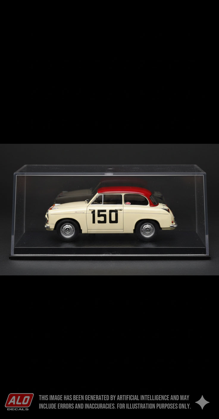 1959 MONTE CARLO RALLY #150 LLOYD ALEXANDER HERBERT FREESE/WALTER-OTTO MULLER 1:43 DECALS